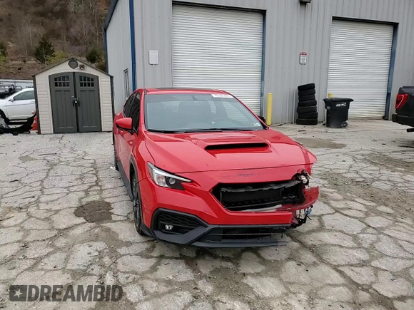 2023 Subaru WRX Premium with VIN JF1VBAF6XP9808546, listed as a Copart auction lot 43581465 with 24,910 mi miles and Salvage Title. Bid and sale history available at carsss.com. Image 10.