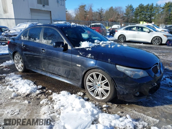2008 BMW 5 Series 550i with VIN WBANW53518CT54786, listed as a IAAI auction lot 41546342 with 121,094 mi miles. Bid and sale history available at carsss.com. Image 1.