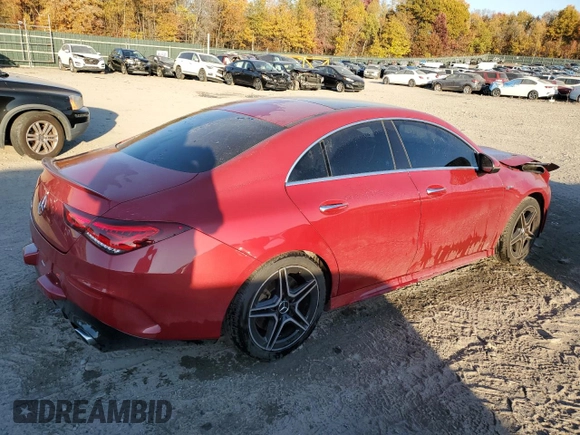 2022 Mercedes-Benz CLA 35 AMG with VIN W1K5J5BB1NN287234, listed as a Copart auction lot 76796244 with 31,113 mi miles and Salvage Title. Bid and sale history available at DreamBid. Image 3.