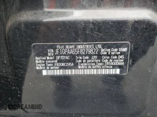 2015 Subaru Impreza 2.0i with VIN JF1GPAA65F8279822, listed as a Copart auction lot 58213405 with Not provided miles and Salvage title. Bid and sale history available at DreamBid. Image 12.