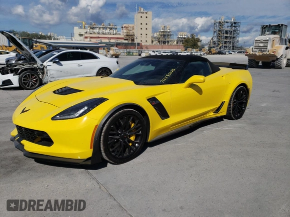 2016 Chevrolet Corvette Z06 3LZ with VIN 1G1YU3D61G5612818, listed as a Copart auction lot 74595623 with 19,813 mi miles. Bid and sale history available at carsss.com. Image 1.