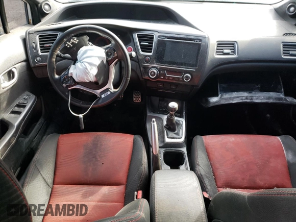 2015 Honda Civic Sedan Si with VIN 2HGFB6E56FH201614, listed as a Copart auction lot 49693005 with 0 mi miles and Salvage Title. Bid and sale history available at carsss.com. Image 8.