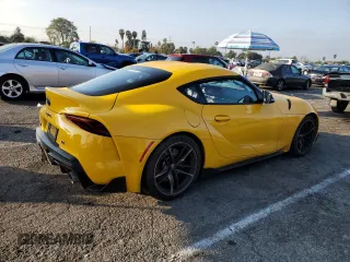 2020 Toyota GR Supra 3.0 with VIN WZ1DB4C09LW027621, listed as a Copart auction lot 41928615 with 0 mi miles and Salvage Title. Bid and sale history available at carsss.com. Image 3.