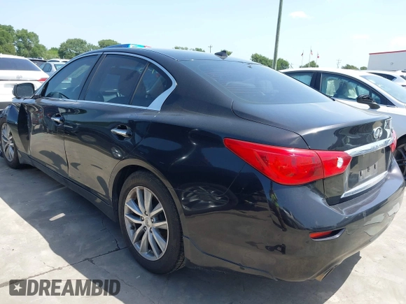 2015 Infiniti Q50 Sport with VIN JN1BV7AP9FM345496, listed as a IAAI auction lot 42700881 with 148,447 mi miles and . Bid and sale history available at DreamBid. Image 3.