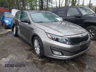 2014 Kia Optima LX z VIN 5XXGM4A74EG303164, wystawiony jako IAAI lot #41962647 z przebiegiem 81 538 mil mil oraz . Historia ofert i sprzedaży dostępna na DreamBid. Obrazek 1.