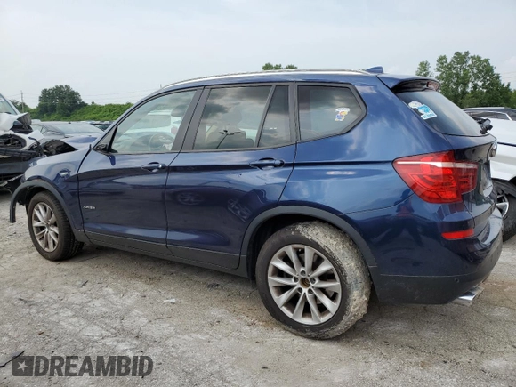 2017 BMW X3 xDrive28i with VIN 5UXWX9C59H0T14984, listed as a Copart auction lot 64771014 with 76,608 mi miles and Salvage Title. Bid and sale history available at DreamBid. Image 2.