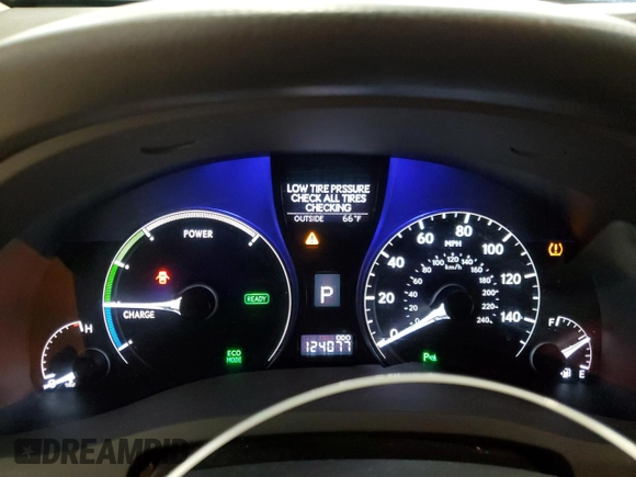 2010 Lexus RX 450h with VIN JTJBC1BAXA2401134, listed as a Copart auction lot 54424195 with 124,077 mi miles and Salvage Title. Bid and sale history available at DreamBid. Image 9.