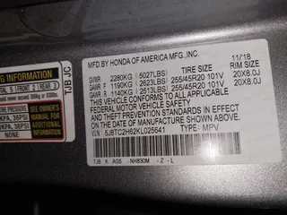 2019 Acura RDX w/A-Spec Pkg with VIN 5J8TC2H62KL025641, listed as a IAAI auction lot 41807220 with 33,434 mi miles. Bid and sale history available at carsss.com. Image 9.