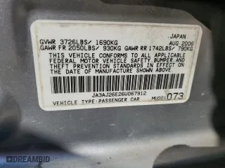 2006 Mitsubishi Lancer ES with VIN JA3AJ26E26U067912, listed as a Copart auction lot 66493134 with 229,359 mi miles and Non Repairable. Bid and sale history available at carsss.com. Image 12.