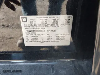 2017 Chevrolet Silverado 1500 LT with VIN 1GCVKREC0HZ293560, listed as a IAAI auction lot 40706331 with 133,438 mi miles. Bid and sale history available at carsss.com. Image 9.