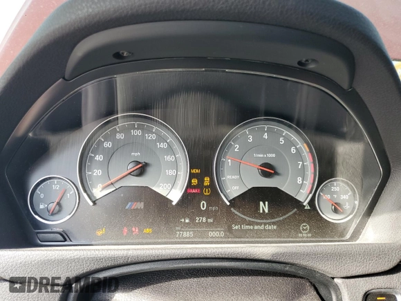 2016 BMW M3 with VIN WBS8M9C52GP967030, listed as a Copart auction lot 57950385 with 77,885 mi miles and Salvage title. Bid and sale history available at DreamBid. Image 9.