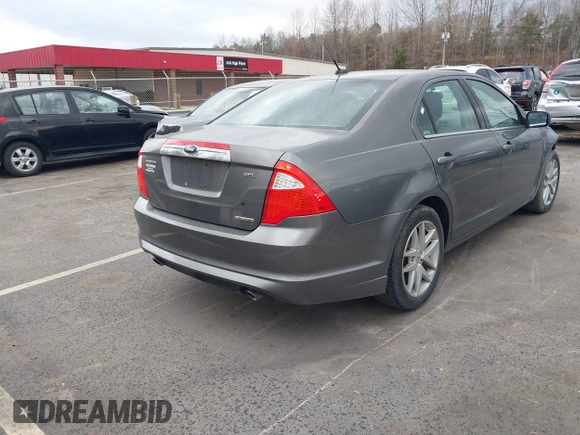 2012 Ford Fusion SEL with VIN 3FAHP0JG5CR275657, listed as a IAAI auction lot 41853331 with 188,225 mi miles. Bid and sale history available at carsss.com. Image 4.