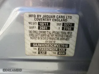 2012 Jaguar XJ with VIN SAJWA2GE5CMV27910, listed as a Copart auction lot 51577355 with 0 mi miles and Clean Title. Bid and sale history available at carsss.com. Image 13.