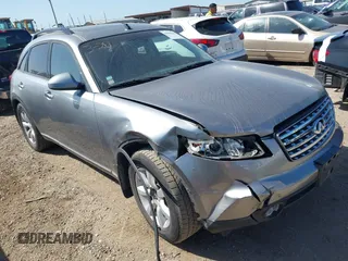 2005 Infiniti FX35 with VIN JNRAS08U55X109879, listed as a IAAI auction lot 42006420 with 150,760 mi miles. Bid and sale history available at carsss.com. Image 1.
