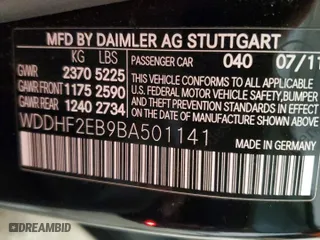 2011 Mercedes-Benz E-Class E 350 Luxury BlueTEC with VIN WDDHF2EB9BA501141, listed as a Copart auction lot 46609615 with 148,920 mi miles and Salvage Title. Bid and sale history available at carsss.com. Image 12.