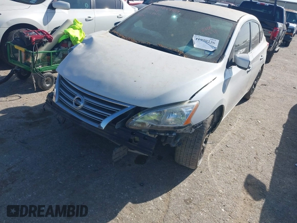 2013 Nissan Sentra SV with VIN 3N1AB7AP2DL649989, listed as a IAAI auction lot 41979236 with 154,815 mi miles and . Bid and sale history available at DreamBid. Image 2.