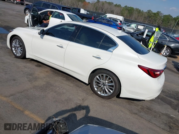 2021 Infiniti Q50 3.0t LUXE with VIN JN1EV7BP3MM700462, listed as a IAAI auction lot 41800539 with 55,866 mi miles. Bid and sale history available at carsss.com. Image 3.