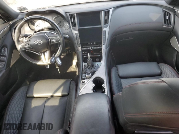 2020 Infiniti Q50 Red Sport 400 with VIN JN1FV7AR9LM660491, listed as a Copart auction lot 48175725 with 39,540 mi miles and Salvage Title. Bid and sale history available at carsss.com. Image 8.