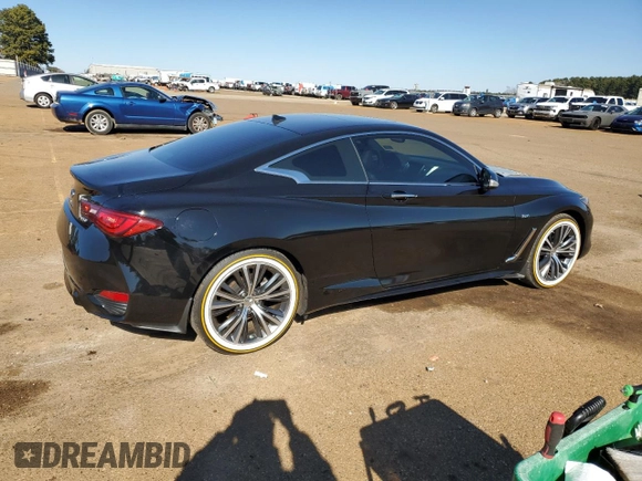 2017 Infiniti Q60 Premium with VIN JN1CV7EK6HM110835, listed as a Copart auction lot 89210655 with 136,532 mi miles and Clean Title. Bid and sale history available at DreamBid. Image 3.