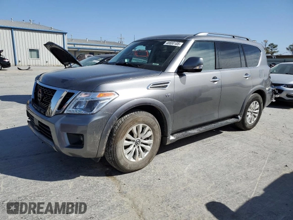 2020 Nissan Armada SL with VIN JN8AY2NC8LX517946, listed as a Copart auction lot 48800105 with 115,574 mi miles and Salvage Title. Bid and sale history available at carsss.com. Image 1.