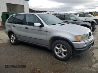 2001 BMW X5 3.0i with VIN WBAFA53511LM75228, listed as a Copart auction lot 88431445 with 144,626 mi miles and Salvage Title. Bid and sale history available at carsss.com. Image 4.