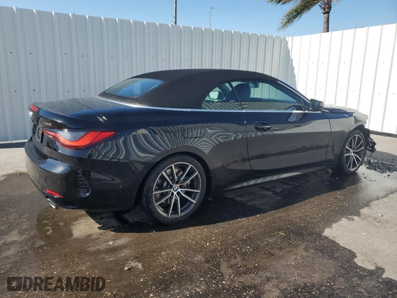 2025 BMW 4 Series 430i with VIN WBA33DB01SCT24596, listed as a Copart auction lot 49396245 with 11,199 mi miles and Clean Title. Bid and sale history available at carsss.com. Image 3.