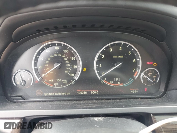 2011 BMW 7 Series 740Li with VIN WBAKB4C55BC574335, listed as a Copart auction lot 59947785 with 106,366 mi miles and Salvage title. Bid and sale history available at DreamBid. Image 9.