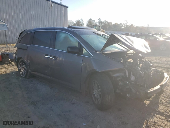 2013 Honda Odyssey EX-L with VIN 5FNRL5H66DB008163, listed as a Copart auction lot 44887575 with 0 mi miles and Salvage Title. Bid and sale history available at carsss.com. Image 4.