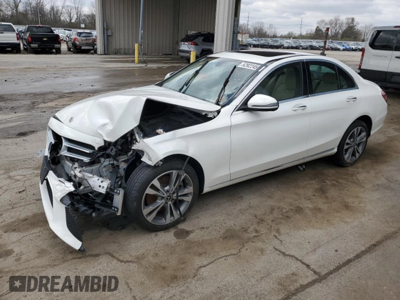 2021 Mercedes-Benz C 300 with VIN W1KWF8EBXMR629550, listed as a Copart auction lot 52922455 with 54,660 mi miles and Clean Title. Bid and sale history available at carsss.com. Image 1.