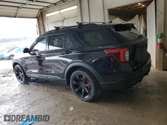 2023 Ford Explorer ST with VIN 1FM5K8GC8PGC22488, listed as a Copart auction lot 43020615 with 17,442 mi miles and Salvage Title. Bid and sale history available at carsss.com. Image 2.