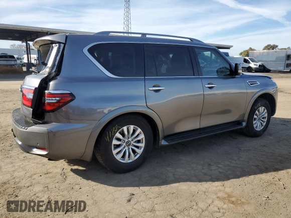 2023 Nissan Armada SV with VIN JN8AY2AC1P9182335, listed as a Copart auction lot 87447854 with 45,112 mi miles and Salvage Title. Bid and sale history available at carsss.com. Image 3.