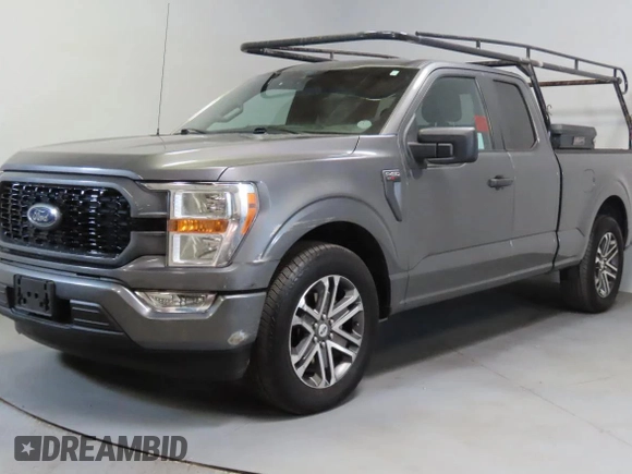 2021 Ford F-150 XL with VIN 1FTEX1CP3MKD17894, listed as a Copart auction lot 61454515 with 86,745 mi miles and Salvage title. Bid and sale history available at DreamBid. Image 2.