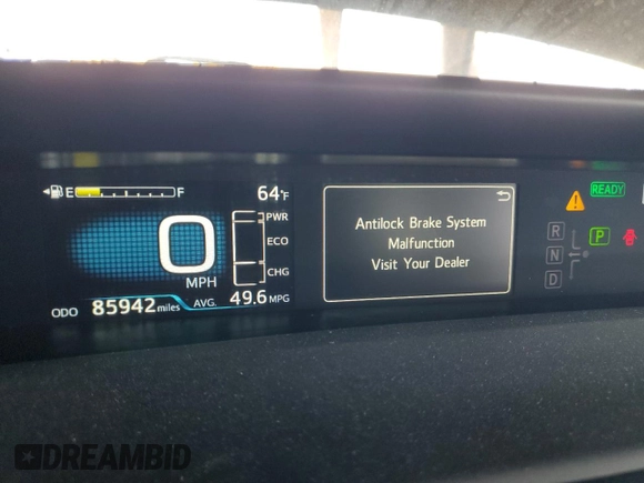 2022 Toyota Prius LE with VIN JTDKAMFP8N3213625, listed as a Copart auction lot 55500485 with 85,942 mi miles and Salvage title. Bid and sale history available at DreamBid. Image 9.