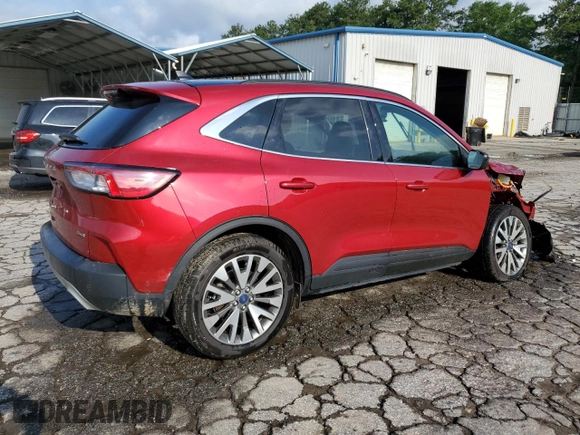 2021 Ford Escape Titanium Hybrid with VIN 1FMCU0DZ7MUB20799, listed as a Copart auction lot 58835735 with 37,767 mi miles and Salvage title. Bid and sale history available at DreamBid. Image 3.