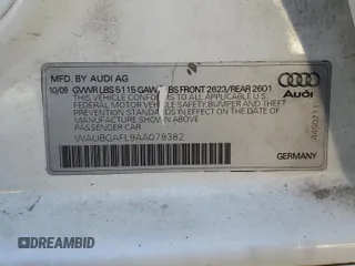 2010 Audi S4 Premium Plus with VIN WAUBGAFL9AA079382, listed as a Copart auction lot 76413654 with 0 mi miles and Salvage Title. Bid and sale history available at carsss.com. Image 13.