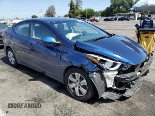 2016 Hyundai Elantra SE with VIN 5NPDH4AE9GH720826, listed as a Copart auction lot 61446445 with 109,305 mi miles and Salvage title. Bid and sale history available at DreamBid. Image 4.