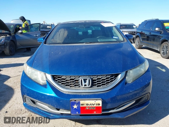 2014 Honda Civic Sedan LX with VIN 2HGFB2F57EH529579, listed as a IAAI auction lot 41732190 with 95,176 mi miles. Bid and sale history available at carsss.com. Image 12.