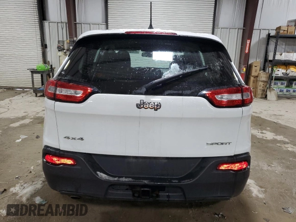 2017 Jeep Cherokee Sport with VIN 1C4PJMAB2HW523967, listed as a Copart auction lot 39271804 with 122,719 mi miles and Clean Title. Bid and sale history available at carsss.com. Image 6.