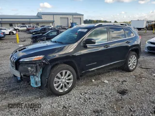 2018 Jeep Cherokee Overland with VIN 1C4PJMJX0JD594467, listed as a Copart auction lot 73963684 with 101,589 mi miles and Salvage Title. Bid and sale history available at carsss.com. Image 1.