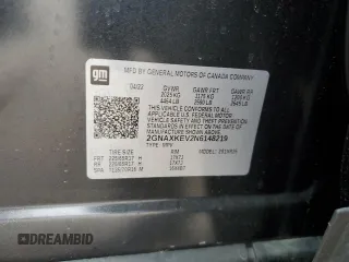 2022 Chevrolet Equinox LT with VIN 2GNAXKEV2N6148219, listed as a Copart auction lot 50938265 with 9,092 mi miles and Salvage Title. Bid and sale history available at DreamBid. Image 13.