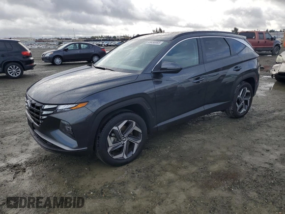 2023 Hyundai Tucson SEL z VIN 5NMJFCAE2PH220698, wystawiony jako Copart lot #49456995 z przebiegiem 14 136 mil mil oraz Szkoda całkowita • Salvage title. Historia ofert i sprzedaży dostępna na DreamBid. Obrazek 1.