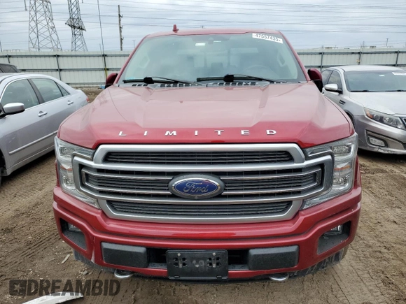 2019 Ford F-150 Limited with VIN 1FTEW1EG8KFA09819, listed as a Copart auction lot 47557435 with 169,346 mi miles and Salvage Title. Bid and sale history available at carsss.com. Image 5.