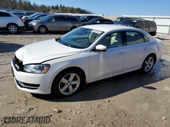 2013 Volkswagen Passat SE with VIN 1VWBH7A36DC139893, listed as a Copart auction lot 46299765 with 100,322 mi miles and Clean Title. Bid and sale history available at carsss.com. Image 1.