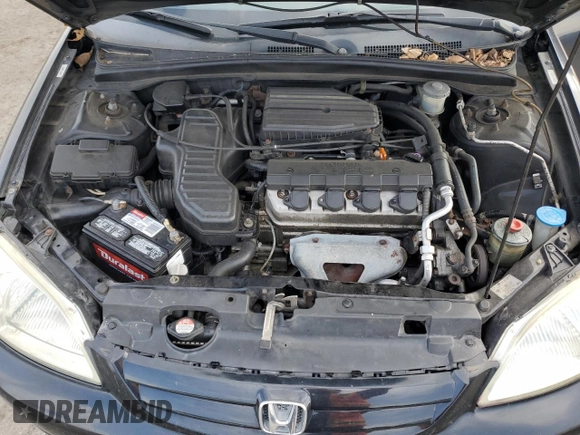2001 Honda Civic LX with VIN 2HGES16571H607178, listed as a Copart auction lot 74284684 with 144,969 mi miles and Salvage Title. Bid and sale history available at carsss.com. Image 11.