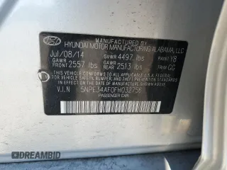 2015 Hyundai Sonata Limited with VIN 5NPE34AF0FH032756, listed as a Copart auction lot 47362825 with 178,484 mi miles and Salvage Title. Bid and sale history available at carsss.com. Image 13.