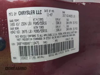 2008 Chrysler PT Cruiser z VIN 3A8FY48B08T118475, wystawiony jako IAAI lot #42361046 z przebiegiem 150 520 mil mil oraz . Historia ofert i sprzedaży dostępna na DreamBid. Obrazek 9.