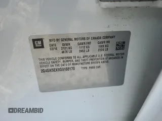 2016 Buick Regal с VIN 2G4GK5EX8G9168170, выставлен на аукционе Copart как лот 64357925 с пробегом 23 177 миль миль и Списание • Salvage title. История ставок и продаж доступна на DreamBid. Изображение 12.