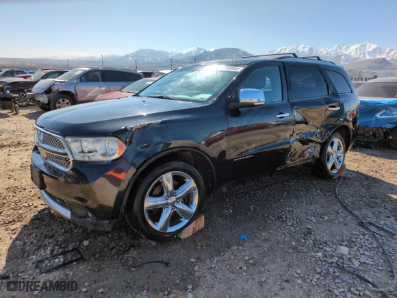 2012 Dodge Durango Citadel with VIN 1C4RDJEG7CC330910, listed as a Copart auction lot 47069995 with 166,864 mi miles and Salvage Title. Bid and sale history available at carsss.com. Image 1.