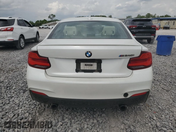 2018 BMW 2 Series M240i with VIN WBA2J5C59JVC07209, listed as a Copart auction lot 53855665 with Not Provided miles and Salvage Title. Bid and sale history available at carsss.com. Image 6.