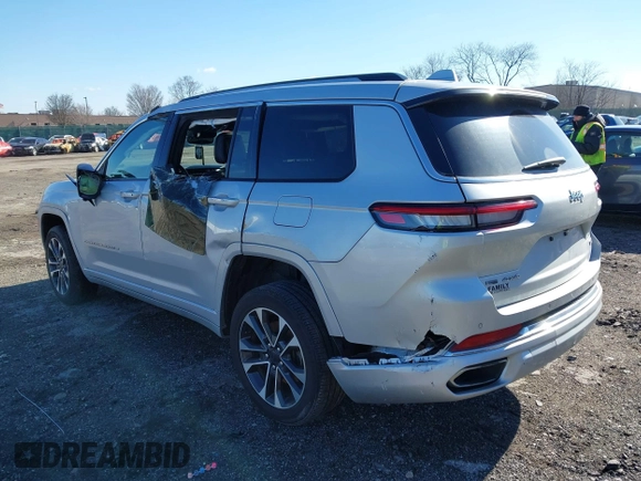 2021 Jeep Grand Cherokee Overland with VIN 1C4RJKDG0M8122002, listed as a IAAI auction lot 41748944 with 88,336 mi miles and . Bid and sale history available at DreamBid. Image 3.